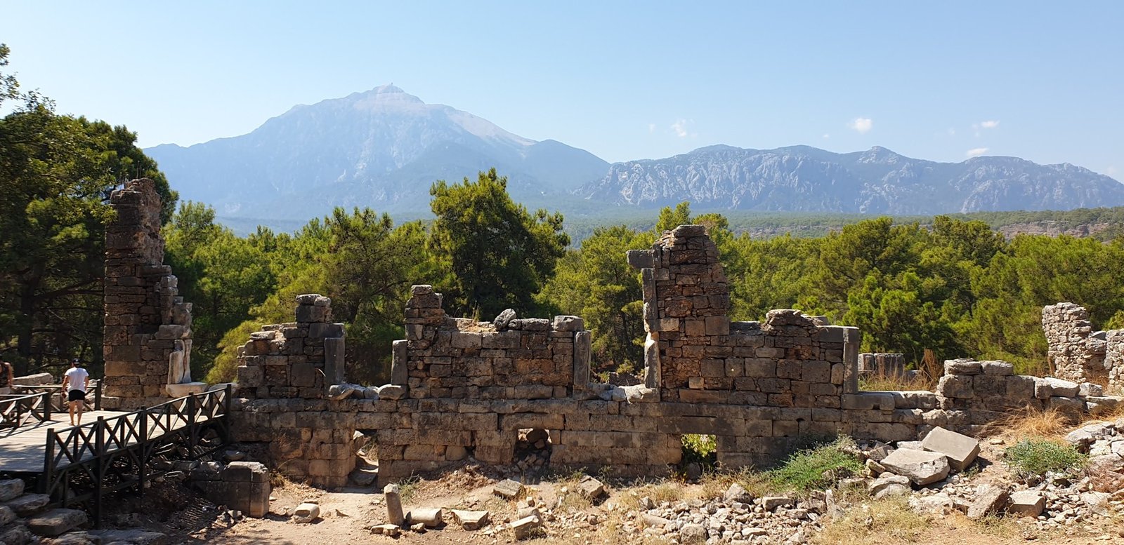 Ruins of Phaselis with Mount Tahtalı in the background