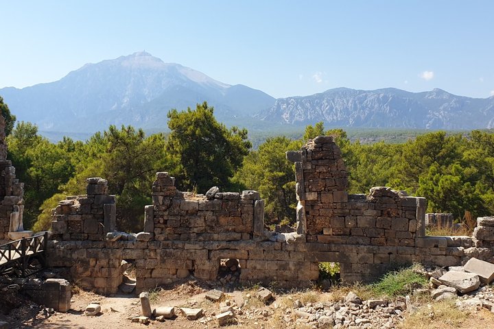 Ruins of Phaselis with Mount Tahtalı in the background