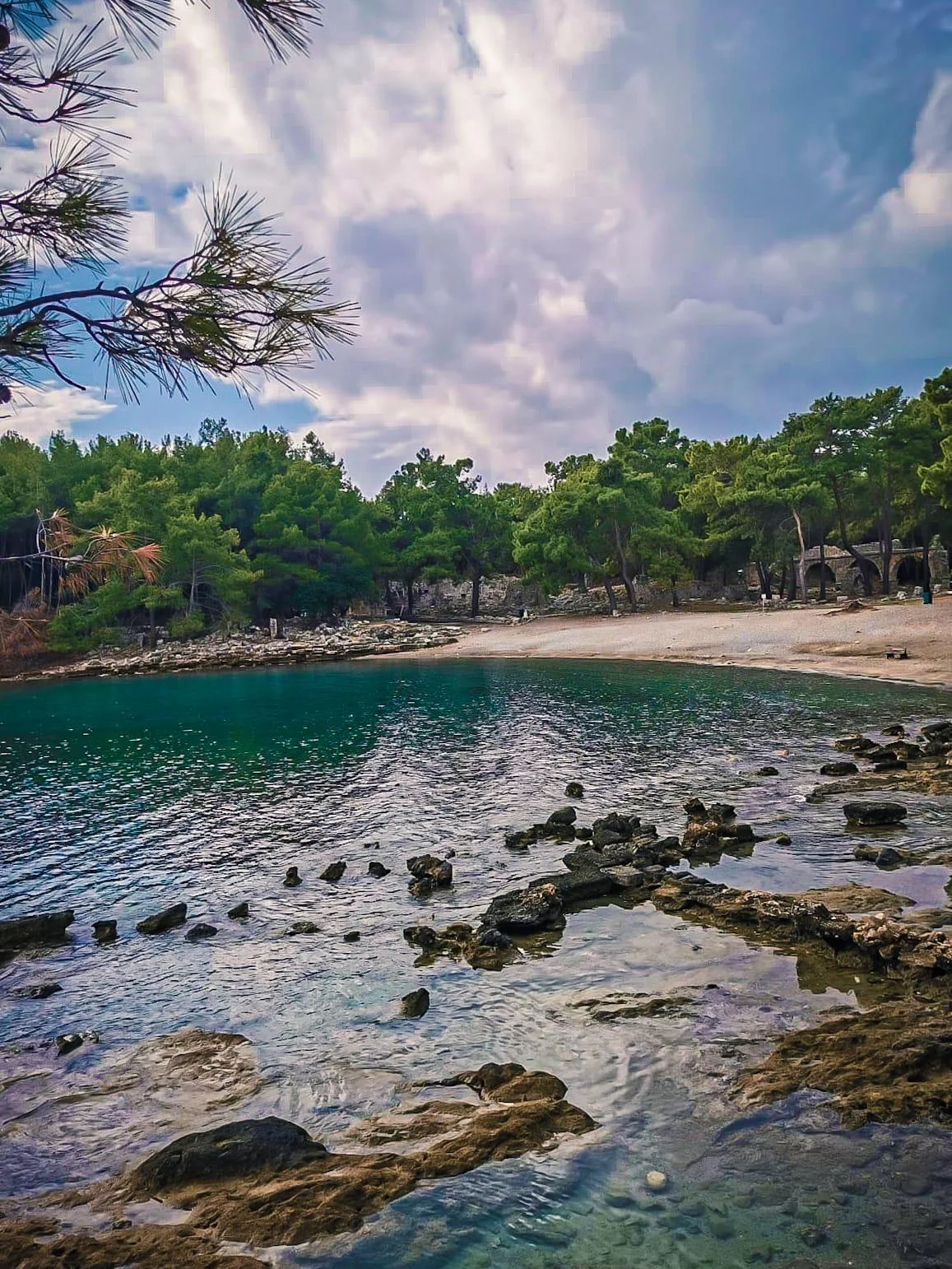 Rocky coast and clear water