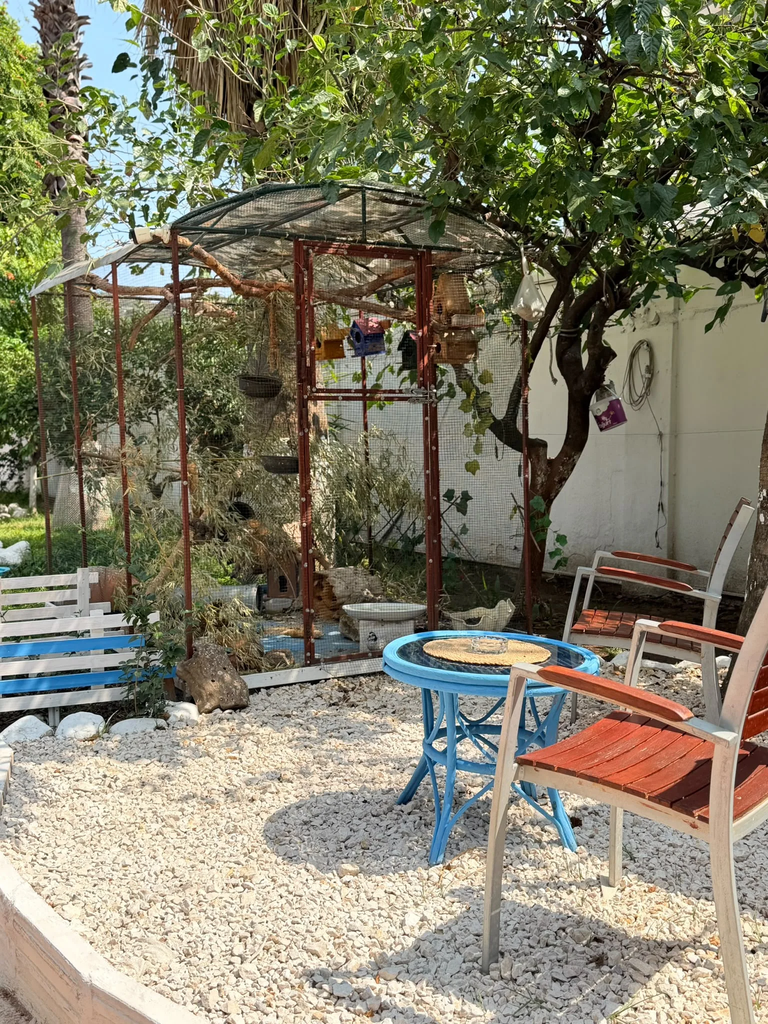 A small seating corner in the garden